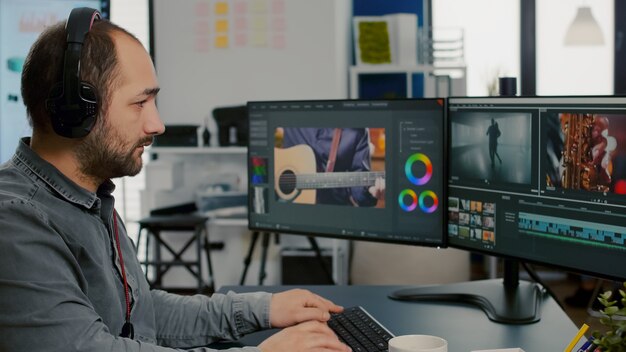 Videographer Editing